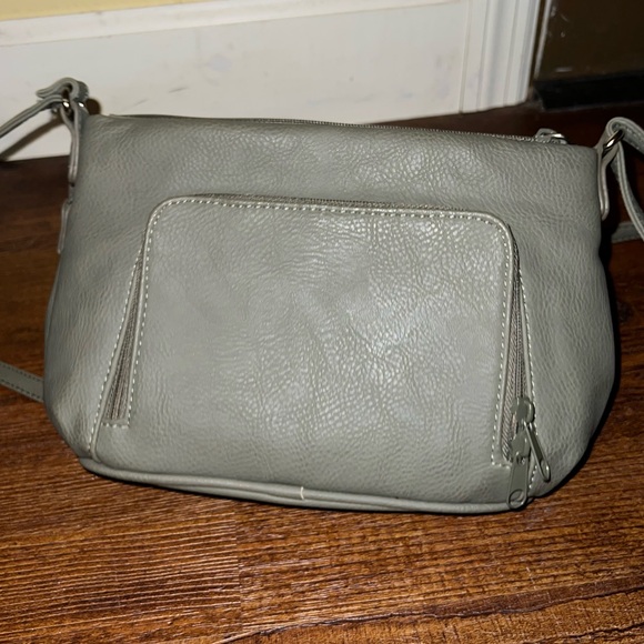 ⭐️Laura Scott Crossbody Handbag Olive Sage Green Faux Leather Bag Like New! - Picture 6 of 14